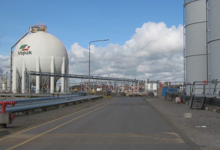 Project for new bulk liquid storage facility in Teesside, UK.