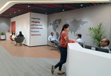 PM Group Bangalore office open plan office area