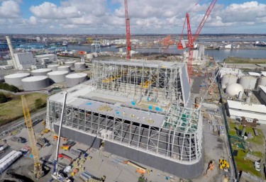 Dublin Waste to Energy Facility showing steel structure