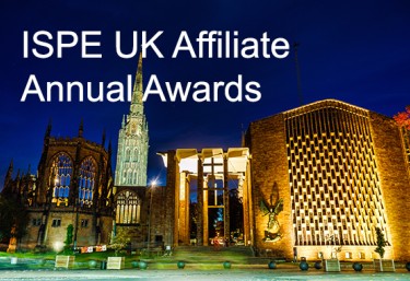 Coventry Cathedral with ISPE UK Affiliate Annual Awards text overlay