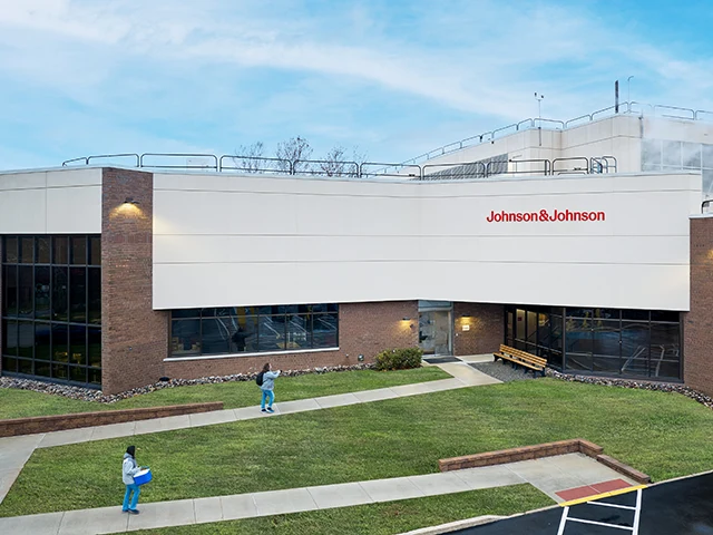 Aerial of industrial building