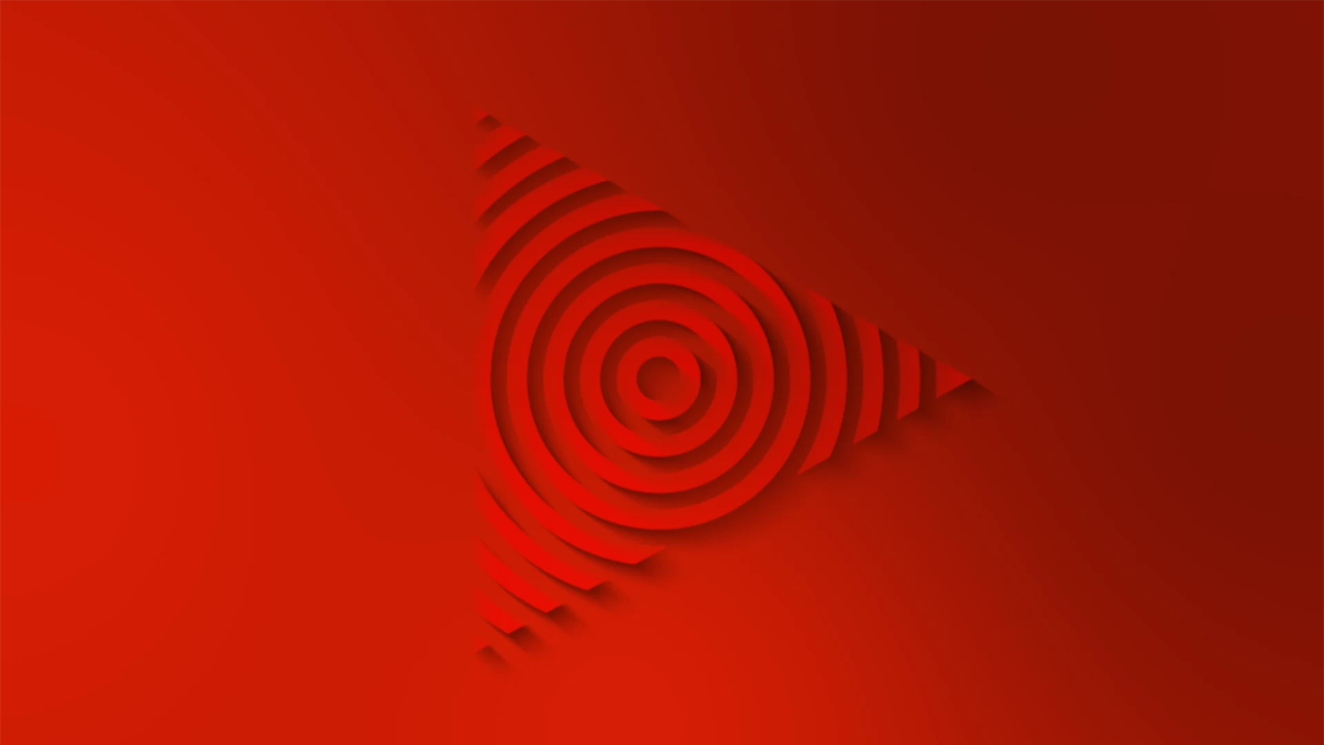 Red arrow graphic on red background