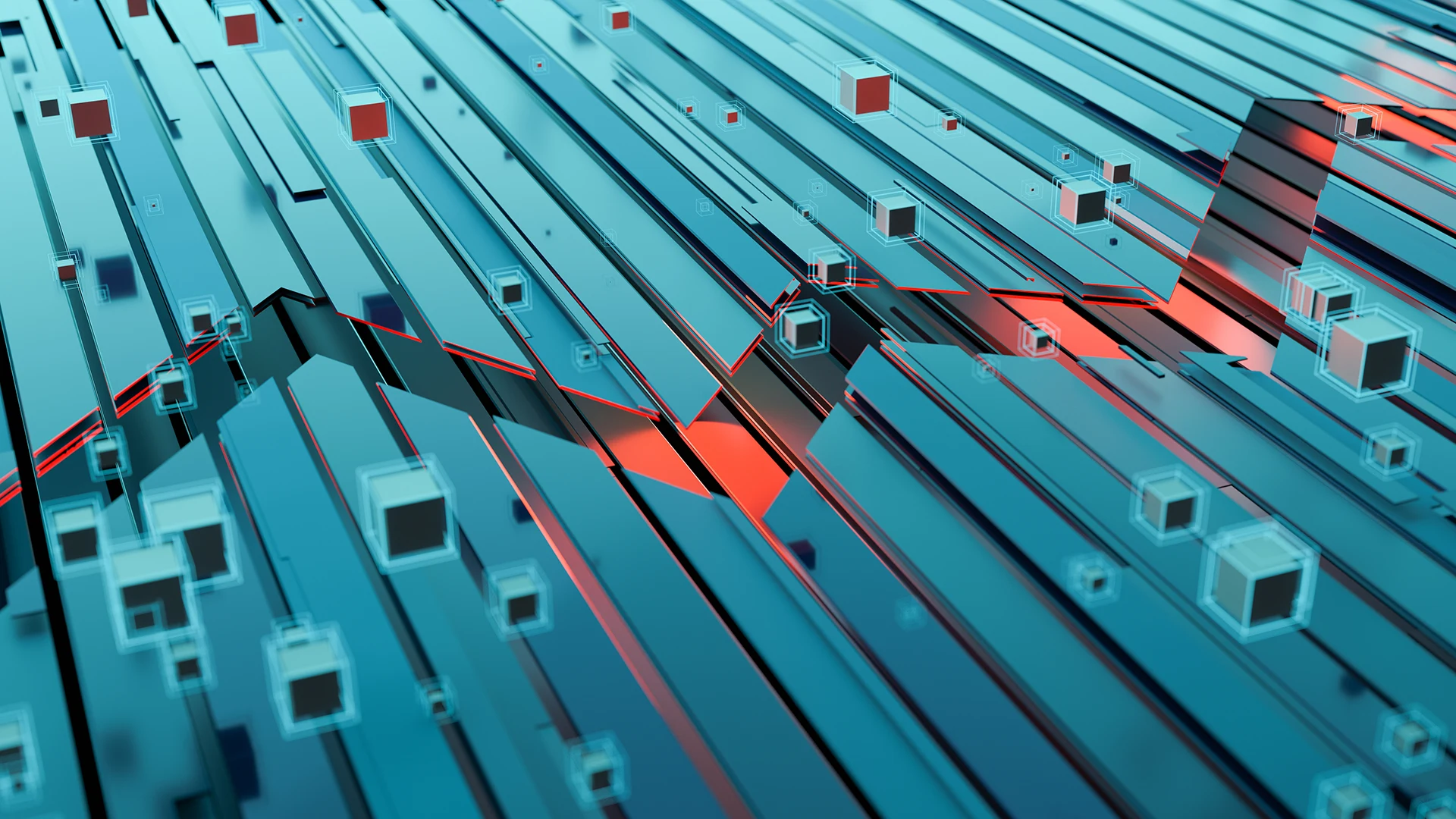 Abstract connected technology network